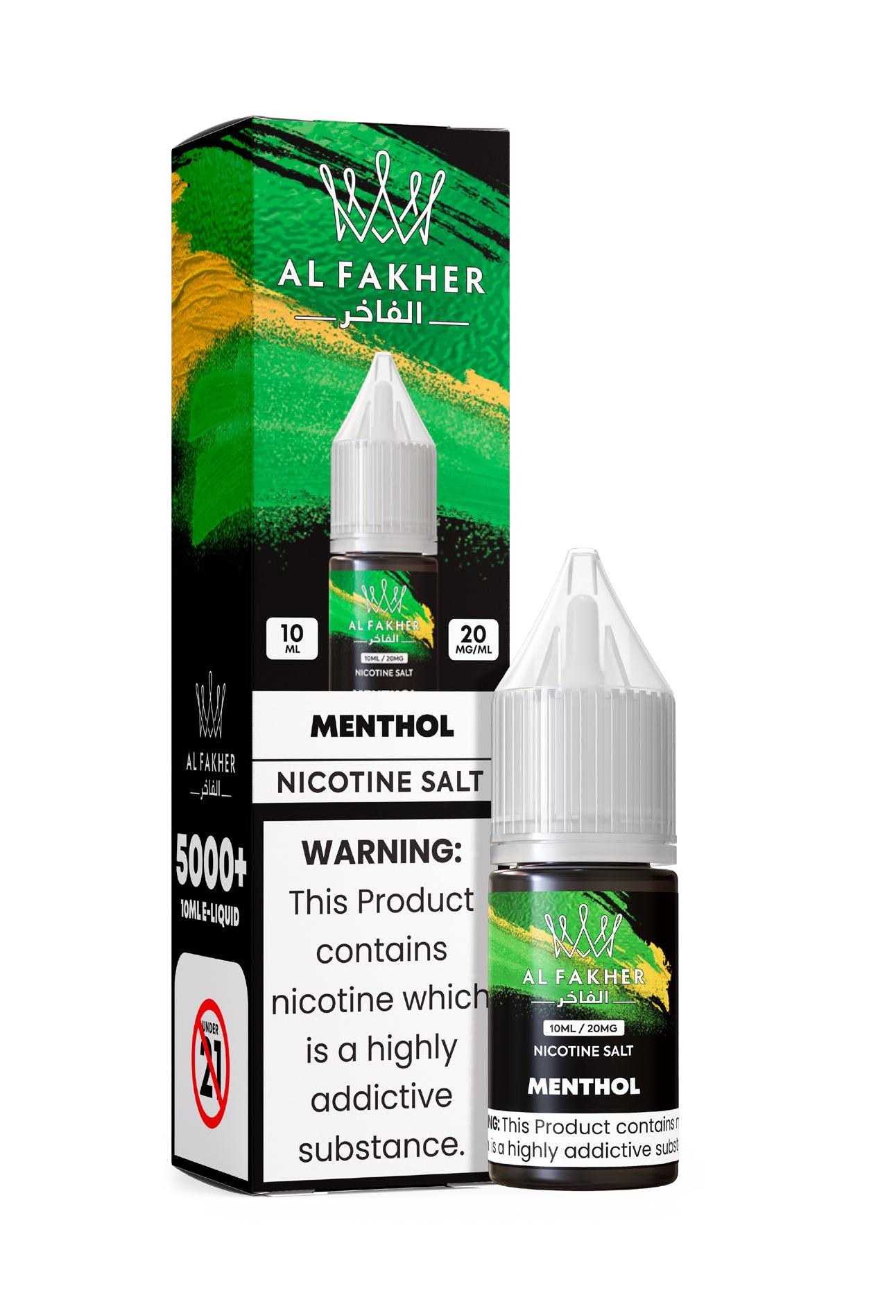 alfakhroil.com Menthol 20MG Strengths 10ML 5000+ Nic Salt E-LIQUIDS by Al Fakher