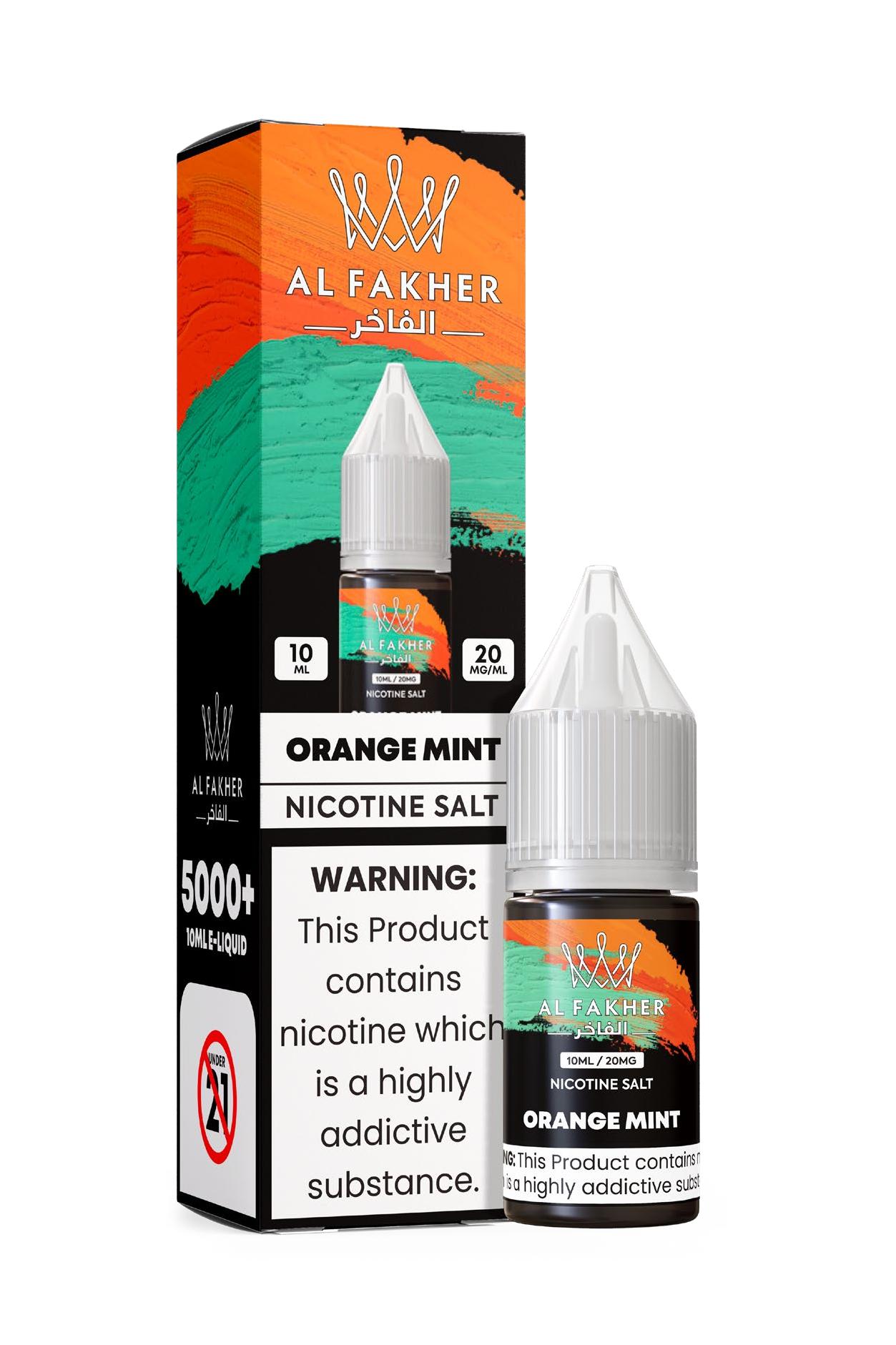 alfakhroil.com Orange Mint 20MG Strengths 10ML 5000+ Nic Salt E-LIQUIDS by Al Fakher